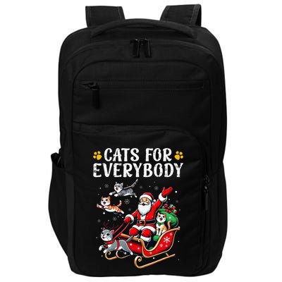 Cats For Everybody Christmas Cat Funny Xmas Santa Gift Impact Tech Backpack