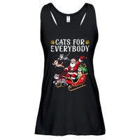 Cats For Everybody Christmas Cat Funny Xmas Santa Gift Ladies Essential Flowy Tank