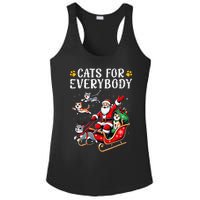 Cats For Everybody Christmas Cat Funny Xmas Santa Gift Ladies PosiCharge Competitor Racerback Tank