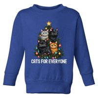 Cats For Everybody Christmas Tree Gift Toddler Sweatshirt