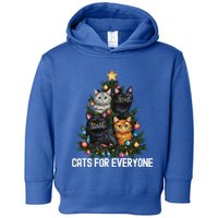 Cats For Everybody Christmas Tree Gift Toddler Hoodie