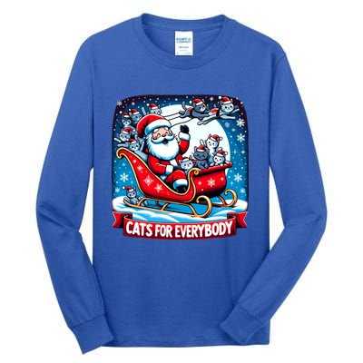 Cats For Everybody Festive Cats For Everybody Christmas Gift Tall Long Sleeve T-Shirt