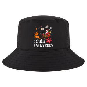 Cats For Everybody Christmas Cat Funny Xmas Women Santa Cool Comfort Performance Bucket Hat