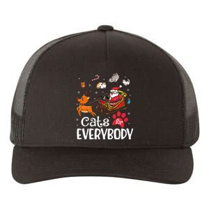 Cats For Everybody Christmas Cat Funny Xmas Women Santa Yupoong Adult 5-Panel Trucker Hat