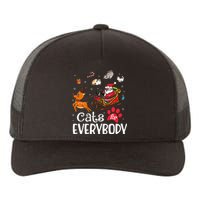 Cats For Everybody Christmas Cat Funny Xmas Women Santa Yupoong Adult 5-Panel Trucker Hat