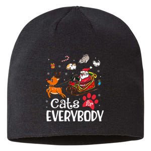 Cats For Everybody Christmas Cat Funny Xmas Women Santa Sustainable Beanie