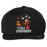 Cats For Everybody Christmas Cat Funny Xmas Women Santa Wool Snapback Cap