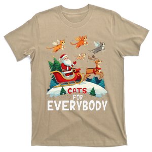 Cats For Everybody Christmas Cat Funny Xmas Santa T-Shirt