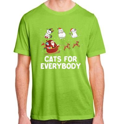 Cats For Everybody Festive Christmas Santa Xmas Funny Ugly Cute Gift Adult ChromaSoft Performance T-Shirt