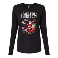 Cats For Everybody Christmas Cat Funny Xmas Women Santa Womens Cotton Relaxed Long Sleeve T-Shirt