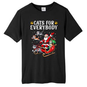 Cats For Everybody Christmas Cat Funny Xmas Women Santa Tall Fusion ChromaSoft Performance T-Shirt