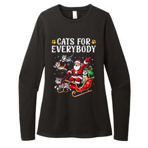 Cats For Everybody Christmas Cat Funny Xmas Women Santa Womens CVC Long Sleeve Shirt