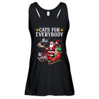 Cats For Everybody Christmas Cat Funny Xmas Women Santa Ladies Essential Flowy Tank