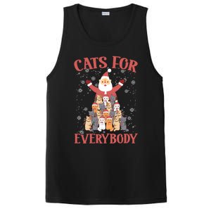 Cats For Everybody Funny Cat Santa Christmas Merry Catmas Funny Gift PosiCharge Competitor Tank