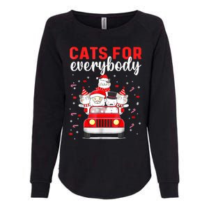 Cats For Everybody Funny Christmas Santa Cat Pet Lover Funny Gift Womens California Wash Sweatshirt