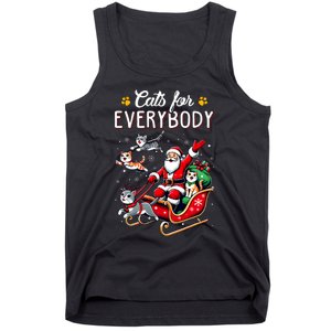 Cats For Everybody Christmas Cat Funny Xmas Santa Tank Top