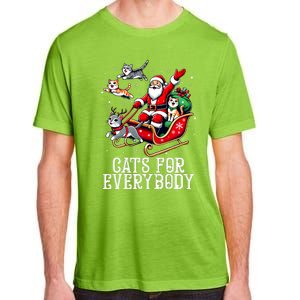 Cats For Everybody Christmas Cat Funny Xmas Santa Adult ChromaSoft Performance T-Shirt