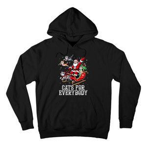 Cats For Everybody Christmas Cat Funny Xmas Santa Hoodie