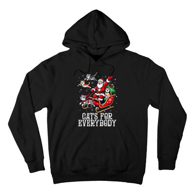 Cats For Everybody Christmas Cat Funny Xmas Santa Hoodie