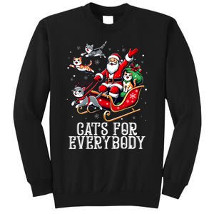 Cats For Everybody Christmas Cat Funny Xmas Santa Sweatshirt