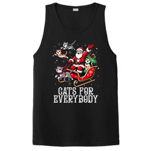 Cats For Everybody Christmas Cat Funny Xmas Santa PosiCharge Competitor Tank