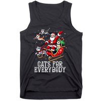 Cats For Everybody Christmas Cat Funny Xmas Santa Tank Top