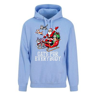 Cats For Everybody Christmas Cat Funny Xmas Santa Unisex Surf Hoodie