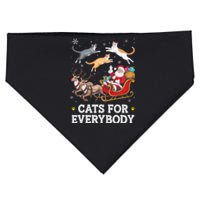 Cats For Everybody Christmas Funny Santa Cat Lover Xmas USA-Made Doggie Bandana