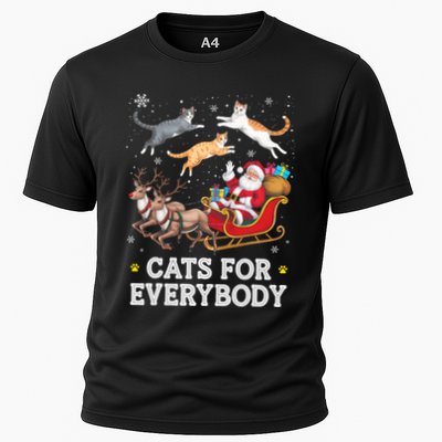 Cats For Everybody Christmas Funny Santa Cat Lover Xmas Performance Shirt
