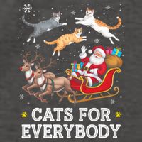 Cats For Everybody Christmas Funny Santa Cat Lover Xmas Vector Backpack