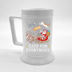 Cats For Everybody Christmas Funny Santa Cat Lover Xmas Beer Stein