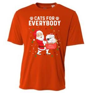 Cats For Everybody Santa Christmas Cute Cat Lover Gift Cooling Performance Crew T-Shirt