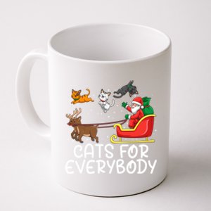 Cats For Everybody Santa Sleigh Xmas Funny Cat Christmas Gift Coffee Mug