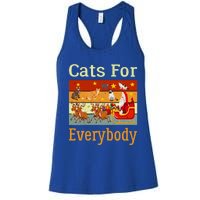 Cats For Everybody Ugly Christmas Cat Funny Xmas Vintage Gift Women's Racerback Tank