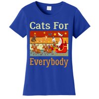 Cats For Everybody Ugly Christmas Cat Funny Xmas Vintage Gift Women's T-Shirt