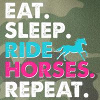 Cute Funny Eat Sleep Ride Horses Repeat Legacy Tie Dye Trucker Hat