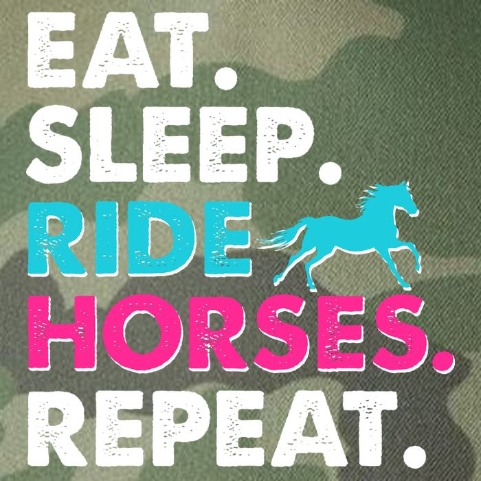 Cute Funny Eat Sleep Ride Horses Repeat Legacy Tie Dye Trucker Hat