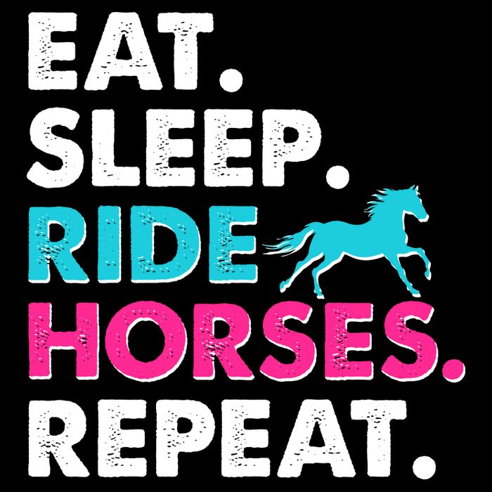 Cute Funny Eat Sleep Ride Horses Repeat Backpack