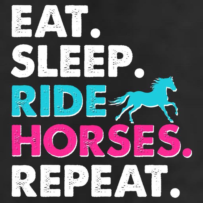 Cute Funny Eat Sleep Ride Horses Repeat 25L Jumbo Tote