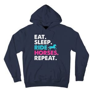 Cute Funny Eat Sleep Ride Horses Repeat Tall Hoodie