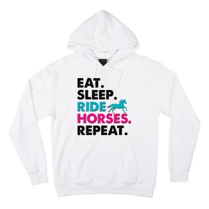 Cute Funny Eat Sleep Ride Horses Repeat Hoodie