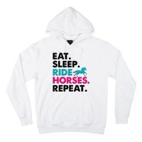 Cute Funny Eat Sleep Ride Horses Repeat Hoodie