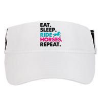 Cute Funny Eat Sleep Ride Horses Repeat Adult Drive Performance Visor