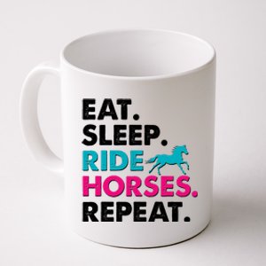 Cute Funny Eat Sleep Ride Horses Repeat Coffee Mug