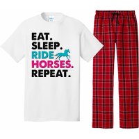 Cute Funny Eat Sleep Ride Horses Repeat Pajama Set