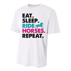 Cute Funny Eat Sleep Ride Horses Repeat Performance Sprint T-Shirt