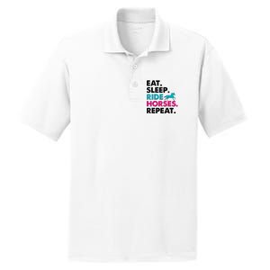 Cute Funny Eat Sleep Ride Horses Repeat PosiCharge RacerMesh Polo