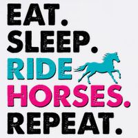 Cute Funny Eat Sleep Ride Horses Repeat Kids T-Shirt
