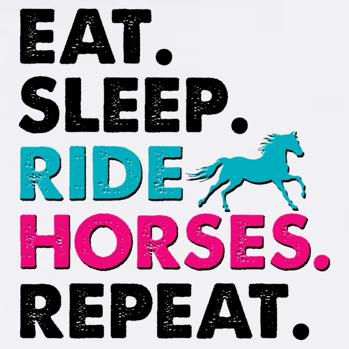 Cute Funny Eat Sleep Ride Horses Repeat Kids T-Shirt