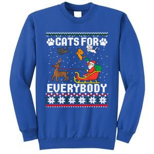 Cats For Everybody Ugly Funny Christmas Cute Cat Xmas Pajama Gift Sweatshirt